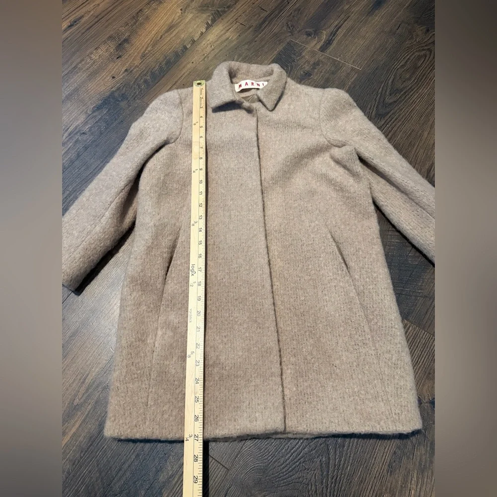 Marni Kids Mohair-Blend Cocoon Coat Camel 8Y